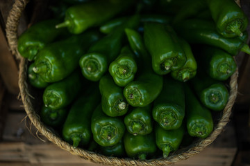 Stall at farmers fresh food market. Bio, healthy food.