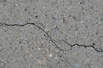  Crack on a concrete surface in Los Angeles for interior design.