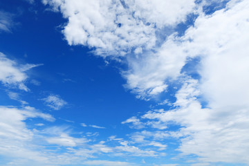 夏の青空と白い雲