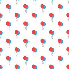 Vector seamless pattern with flat colorful balloons. Seamless pattern.