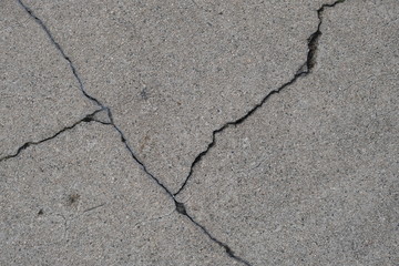  Crack on a concrete surface in Los Angeles for interior design.