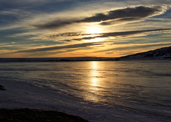 Fototapeta na wymiar Sunrise in Iceland