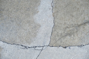  Crack on a concrete surface in Los Angeles for interior design.