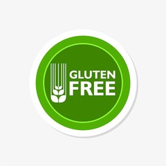 Green Gluten free sticker icon