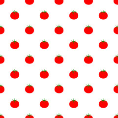 Vector seamless pattern with tomato. Seamless pattern.