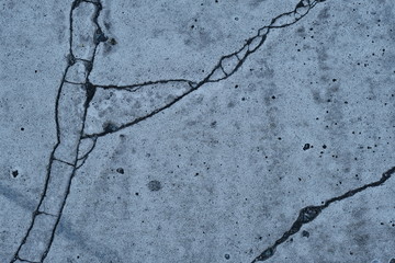 Obraz premium Crack on a concrete surface in Los Angeles for interior design.