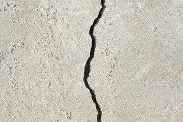  Crack on a concrete surface in Los Angeles for interior design.