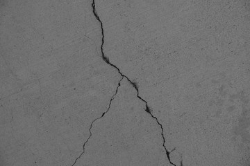  Crack on a concrete surface in Los Angeles for interior design.