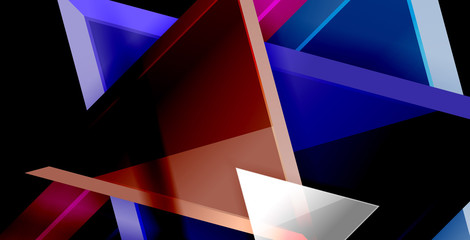 Glossy shiny triangles background