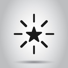 Excellence icon in transparent style. Star ribbon vector illustration on isolated background. Award medal business concept.