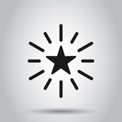 Excellence icon in transparent style. Star ribbon vector illustration on isolated background. Award medal business concept.