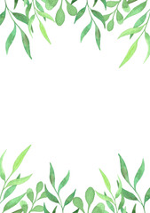 Obraz premium greenery card template A5