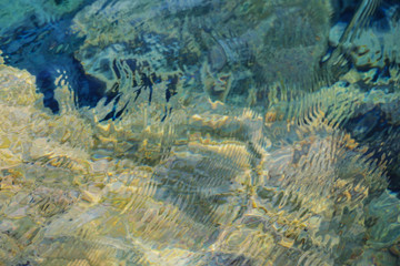 Sea water with a blur surface background