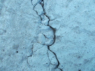  Crack on a concrete surface in Los Angeles for interior design.