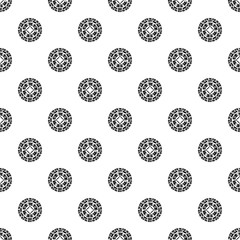 Polka dots seamless pattern. Mosaic of ethnic figures. Patterned texture. Geometric background. Can be used for wallpaper, textile, invitation card, wrapping, web page background.