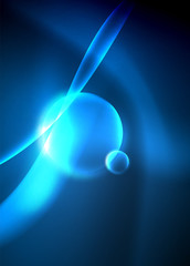 Shiny color bright neon abstract wave template. Abstract bright light. Neon light glowing effect. Space background. Abstract shape