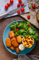 Homemade fish and chips