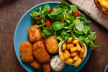 Homemade fish and chips