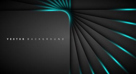 Blue light line shadow dark grey luxury background