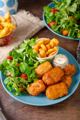 Homemade fish and chips