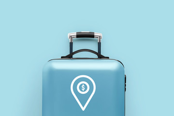 Travel & airplane concept with the luggage