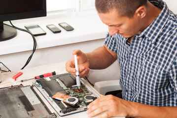 the master serves the laptop