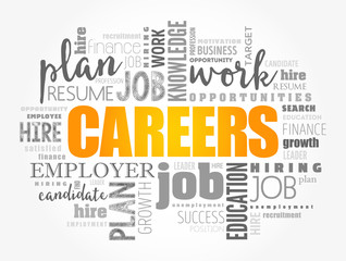 Fototapeta premium CAREERS word cloud collage, business concept background