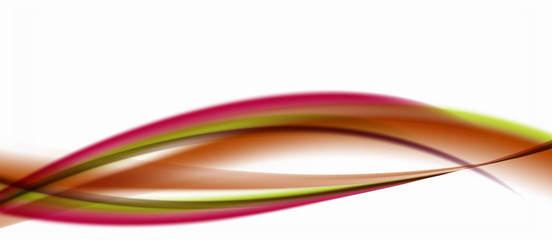 Trendy abstract wave blur pattern, multicolored lines on white background for wallpaper design. Colorful background vector. Creative vector element.