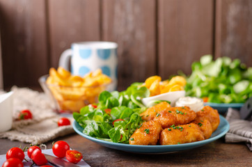 Homemade fish and chips