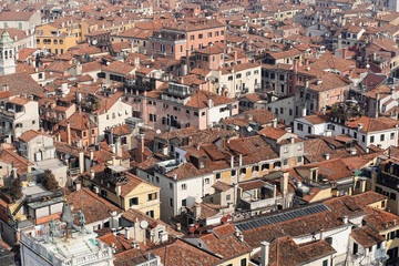 Fototapeta na wymiar Aussicht vom Campanile (Markusturm), Venedig, Venetien, Italien, Europa