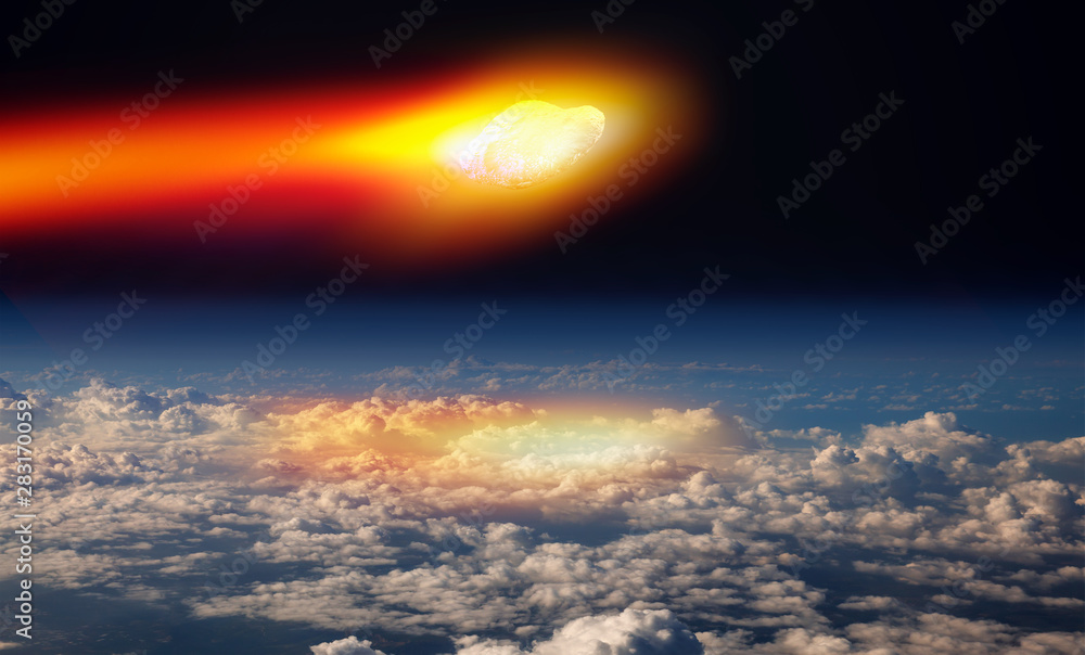 Aufkleber a asteroid (meteor) passing too near to earth 