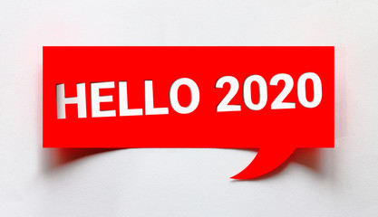 Hello year 2020 creative word