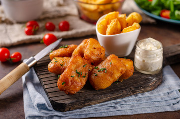 Homemade fish and chips