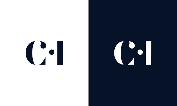 Abstract letter CH logo. This logo icon incorporate with abstract shape in the creative way.
