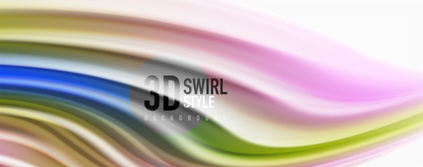Color flowing waves, liquid conceptual abstract background