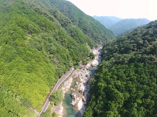 Summer features, river play, Japan, Ise, Choshi River