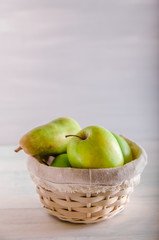 Concept no plastic fresh fruit in a basket