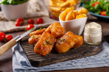 Homemade fish and chips