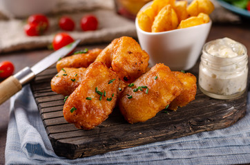 Homemade fish and chips