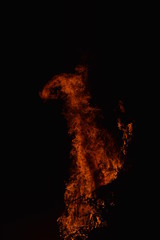 Flames in the night