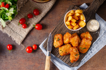Homemade fish and chips