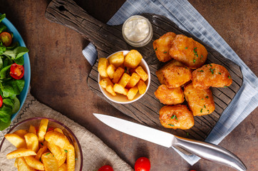 Homemade fish and chips