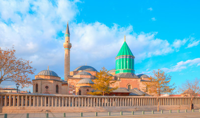 Mevlana museum mosque with, Konya, Turkey
