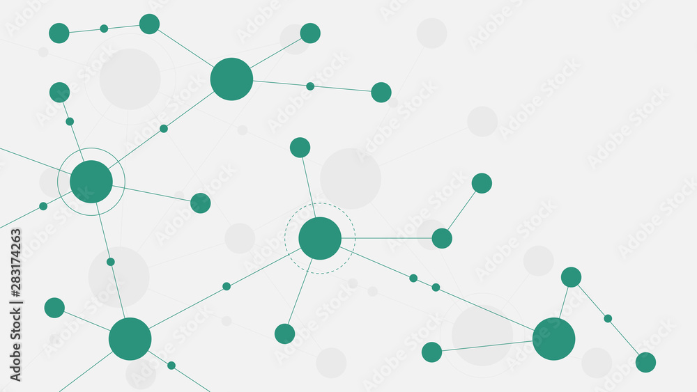 Aufkleber Abstract geometric connect lines and dots.Simple technology graphic background.Illustration Vector design Network and Connection concept.