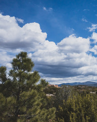 Desert landscape near Santa Fe, New Mexico, USA