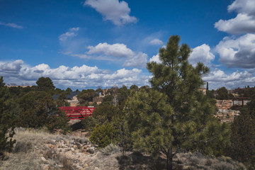 Desert landscape near Santa Fe, New Mexico, USA
