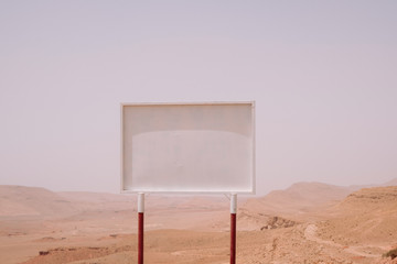 Blank canvas into the landscape