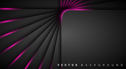 Pink light line shadow dark grey luxury background