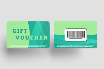 Mock up of a gift voucher card -3d rendering