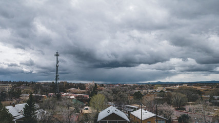 View of downtown Santa Fe, New Mexico, USA